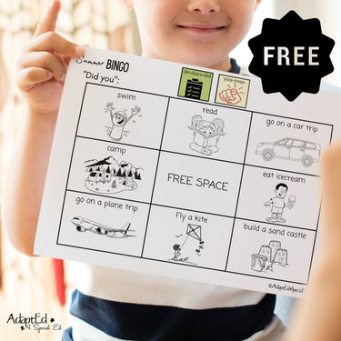 AAC Back to School BINGO using Core Vocabulary FREEBIE FREE - AdaptEd4SpecialEd